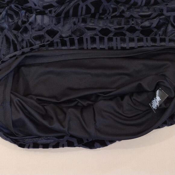 Jessica Howard Blue Purple Stretchy Plus Size Long Sleeve Zip Up Formal Dress - Picture 11 of 11